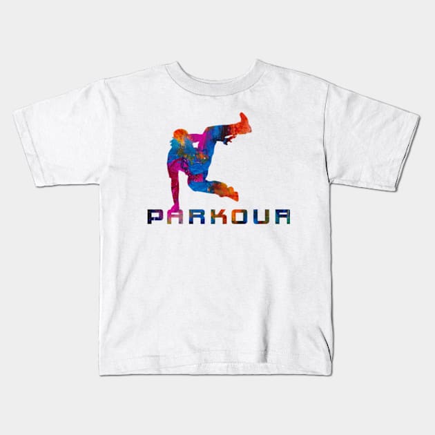 parkour Kids T-Shirt by Teeeshirt